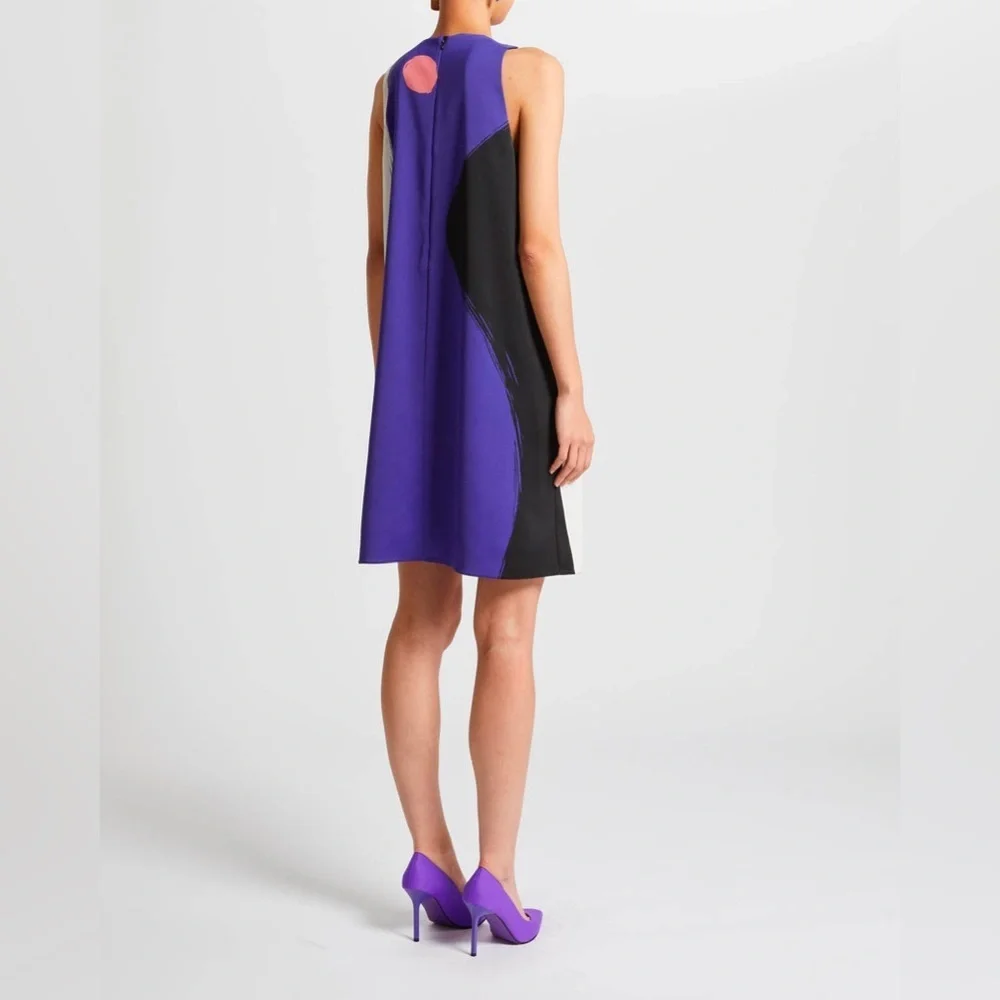 Marella By Max Mara Purple Colorblock Shift Dress